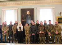Holy Patriarch of Kyiv and All Rus-Ukraine Philaret presented the servicemen of the Armed Forces of Ukraine including reconnaissance men with the church awards 